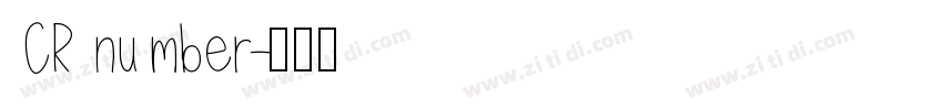 CR number字体转换